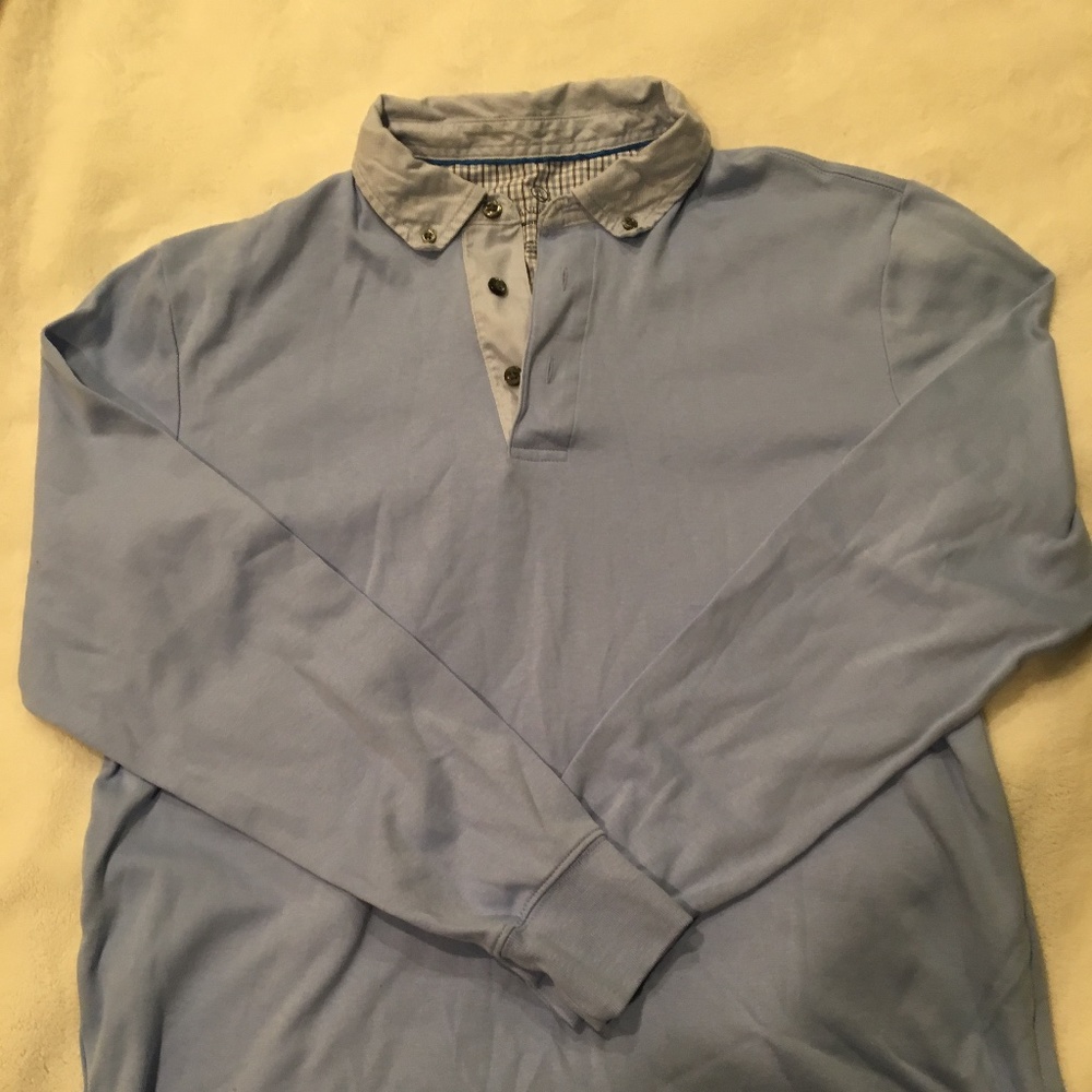 Lands’ End Men’s Traditional Fit Long Sleeve Polo Shirt 100% Supima Cotton